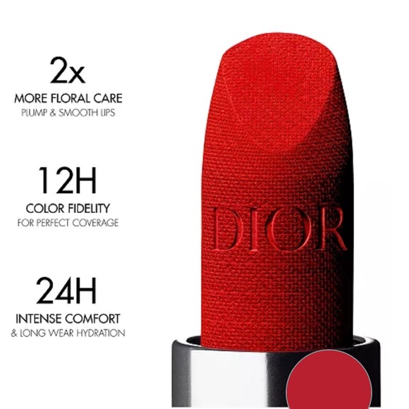Rouge Dior Iconic Velvet Red Lipstick New w Dior Box 999 - Picture 7 of 7